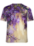 Women’s Plant Pattern Floral Cotton-Blend Casual T-Shirt