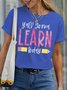 Women's Y'All Gonna Learn To Day Funny Graphic Printing Casual Text Letters Cotton Crew Neck T-Shirt
