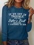 Women's If We Get In Trouble Sister‘S Fault Because I Listened To Her Funny Graphic Printing Casual Text Letters Shirt