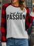 Lilicloth X Zahra Just Keep Passion Women's Long Sleeve Buffalo Plaid T-Shirt