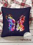 18*18 Throw Pillow Covers Butterfly Soft Corduroy Cushion Pillowcase Case For Living Room