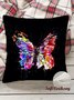 18*18 Throw Pillow Covers Butterfly Soft Corduroy Cushion Pillowcase Case For Living Room
