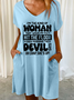 Women's Funny Word Kind Of Women Casual V Neck Text Letters Dress