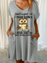 Women's That's What I Do I Read Books I Drink Coffee Know Things Owl Loose Casual Dress