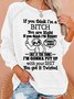Women's Funny Text Sweatshirt