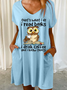 Women's That's What I Do I Read Books I Drink Coffee Know Things Owl Loose Casual Dress