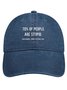 Men's Funny 70% Of People Are Stupid I'm Obviously The Other 40% Adjustable Denim Hat