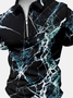 Men’s Texture Abstract Art Pattern Casual Polo Collar Polo Shirt
