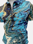 Men’s Texture Abstract Art Pattern Casual Abstract Regular Fit Polo Shirt