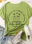 Women's From The Library Funny Graphic Printing Casual Butterfly Loose Cotton-Blend T-Shirt