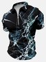 Men’s Texture Abstract Art Pattern Casual Polo Collar Polo Shirt