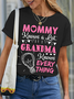 Women's Funny Word Grandma knows everything Cotton Simple T-Shirt