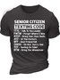 Men’s Senior Citizen Texting Code Talk To You Louder Forgot Where I Was Text Letters Cotton Casual T-Shirt