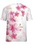 Women’s Floral Crew Neck Loose Simple T-Shirt