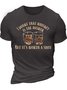 Men’s I Doubt That Whiskey Is The Answer But It’s Worth A Shot Casual Text Letters T-Shirt