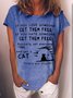 Women's If You Love Someone Set Them Free Print Casual Letters T-Shirt