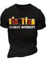 Mens Celebrate Diversity Beer Letters Casual T-Shirt