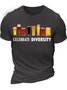 Mens Celebrate Diversity Beer Letters Casual T-Shirt