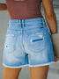 Women's Multi Button Casual Denim Shorts