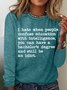 Women's funny  Letters Casual Shirt