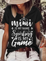 Women's Funny Word Mimi Is My Name Spoiling Is My Game Loose Casual T-Shirt