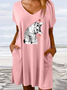 Women’s Funny Cat Loose Casual Dress
