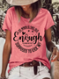 Women's Funny Word When Does This Old Enough To Know Better Kick In Loose Crew Neck Casual T-Shirt