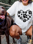 Lilicloth X Funnpaw Women's Dog's Footprint T-Shirt