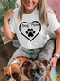 Lilicloth X Funnpaw X Paula Dog Mom Heart Women's T-Shirt