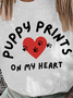 Lilicloth X Funnpaw X Kat8lyst Puppy Prints On My Heart Women's T-Shirt