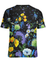Women’s Plant Pattern Floral Casual Loose Crew Neck Floral T-Shirt