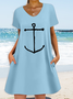 Women's Sea Anchor Loose Casual Dress