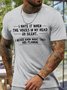 Men's I Hate It When The Voices In My Head Go Silent I Never Know What They Are Planning Funny Graphic Printing Cotton Text Letters Casual Crew Neck T-Shirt