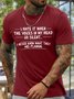 Men's I Hate It When The Voices In My Head Go Silent I Never Know What They Are Planning Funny Graphic Printing Cotton Text Letters Casual Crew Neck T-Shirt