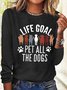 Women's Dog Lover Crew Neck Casual Shirt