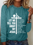 Women's Jesus Lover Let Me Tell You About My Jesus Simple Long sleeve Shirt