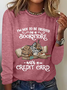 Women‘s Funny Word Owl I'm Not To Be Trusted In A Bookstore With A Credit Card Cotton-Blend Long Sleeve Shirt
