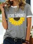 Lilicloth X Kat8lyst Love Spring Sunflower Women's Casual T-Shirt