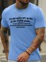 Men's I Am Not Saying Let‘S Go Kill All The Stupid People Funny Graphic Printing Casual Loose Crew Neck Cotton T-Shirt