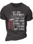 Men’s I Am 1776% Sure That No One Will Be Taking My Guns Cotton Casual Crew Neck Regular Fit T-Shirt