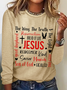 Women's Jesus-God-Faith Cotton-Blend Regular Fit Simple Shirt