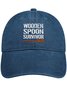 Men's Wooden Spoon Suvivor Funny Graphic Printing Regular Fit Adjustable Denim Hat