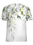 Women's Flower Art Print Casual T-Shirt