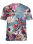 Women's Flower Print Casual T-Shirt