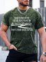 Men’s Never Blame Others For The Road You’re On That’s Your Own Asphalt Text Letters Regular Fit Crew Neck Casual T-Shirt