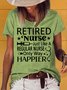 Women‘s Retired Nurse  Crew Neck Casual T-Shirt