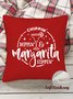 18*18 Throw Pillow Covers, Drinking Chippin Dippin Margarita Sippin Soft Corduroy Cushion Pillowcase Case For Living Room