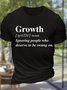 Men's Growth Ignoring People Who Deserve To Be Swung On Funny Graphic Printing Crew Neck Text Letters Cotton Casual T-Shirt