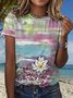 Lilicloth x Iqs Abstract Art Floral Print Women's T-Shirt