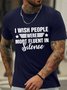Lilicloth X Y I Wish People Were More Fluent In Silence Men's T-Shirt